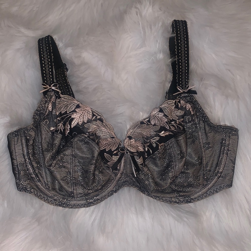 Fantasie Black and Pink Bra 34 F